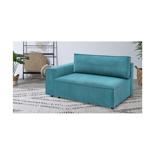 Kék kordbársony kanapé modul (bal oldali) Nihad modular – Bobochic Paris-image-1