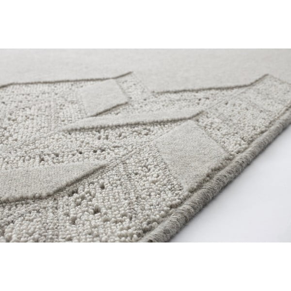 Világosszürke gyapjú szőnyeg 120x180 cm Credo – Agnella-image-2