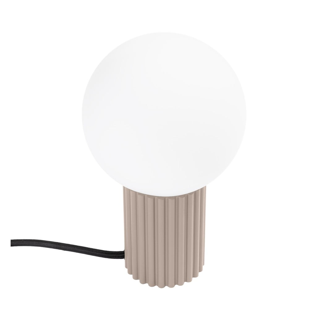 Szürkésbarna asztali lámpa üveg búrával (magasság 19 cm) Orbital Sollux