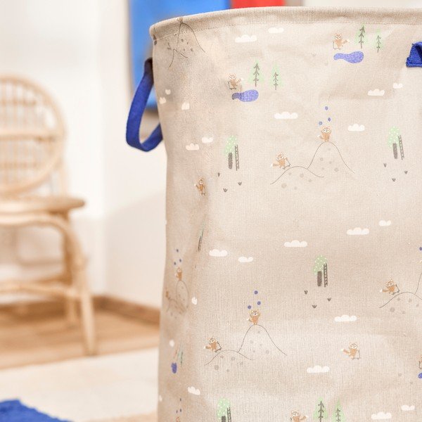 Bézs textil játéktároló kosár ø 38x54 cm Foxy – OYOY Mini-image-2