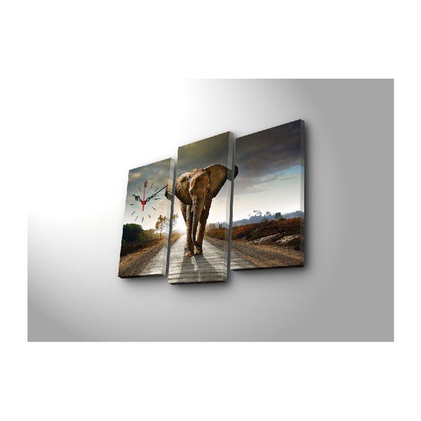 Slon dekoratív falióra, 66 x 45 cm-image-1