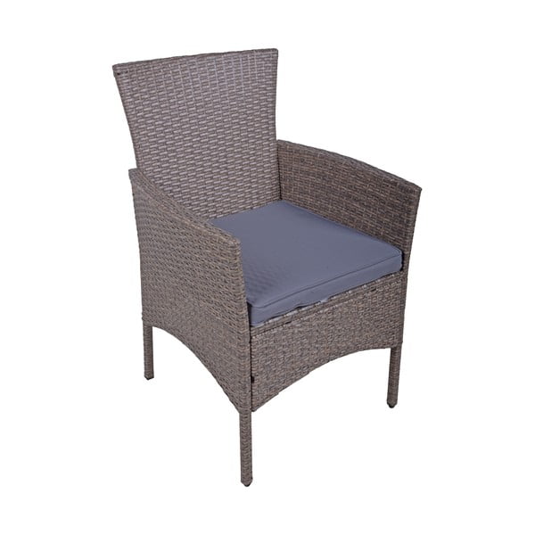 Sötétbarna műrattan kétszemélyes kerti étkezőgarnitúra Dakota – Garden Pleasure-image-1