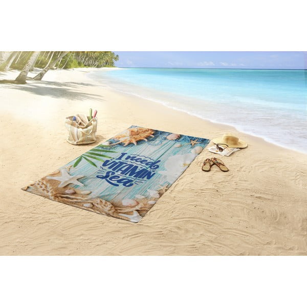 Bársony strandtörölköző 100x180 cm Vitamin Sea – Good Morning-image-1