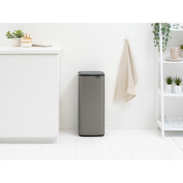 Szürke acél érintésre nyíló szemetes 30 l Bo Touch – Brabantia-image-1