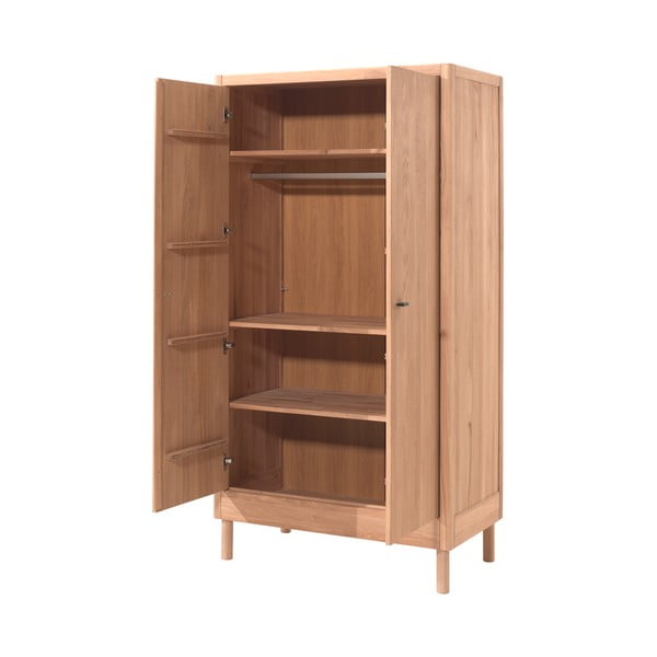 Natúr színű tölgyfa gyerek ruhásszekrény 100x190x55 cm Forrest – Vipack-image-2