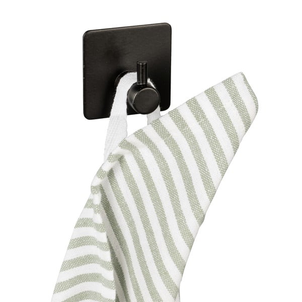 Fekete öntapadós rozsdamentes acél akasztó szett 2 db-os Black Outdoor Kitchen Ureo – Wenko-image-1