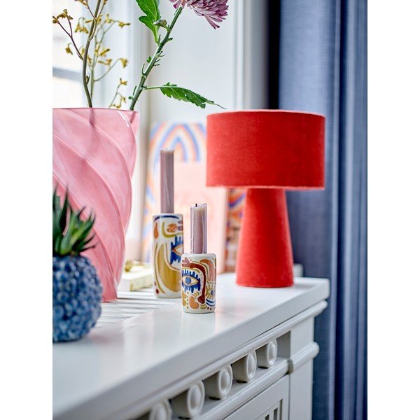 Piros asztali lámpa textil búrával (magasság 30 cm) Emmie – Bloomingville-image-1