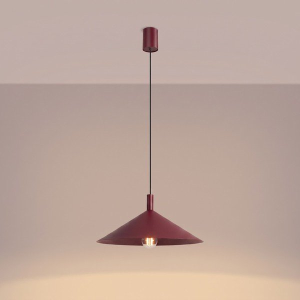 Borvörös acél függőlámpa ø 40 cm Zylo – Sollux-image-3