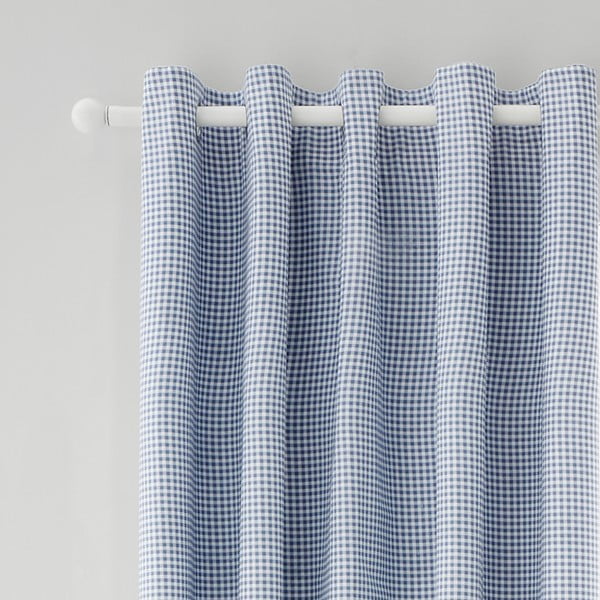 Fehér-kék függöny szett 2 db-os 168x229 cm Lucie Floral Frill – Catherine Lansfield-image-1