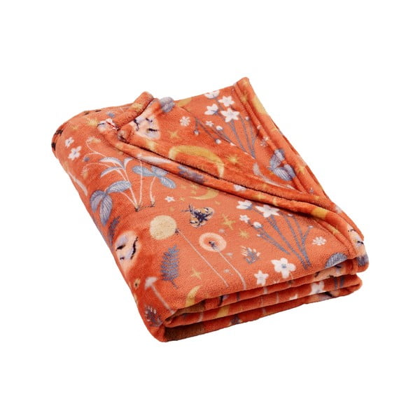 Narancssárga mikroplüss takaró 130x170 cm Enchanted Twilight Animals – Catherine Lansfield