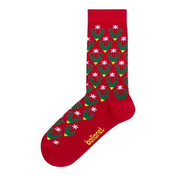 Season's Greetings Socks Card with Caribou zokni ajándékcsomagolásban, méret 41 - 46 - Ballonet Socks