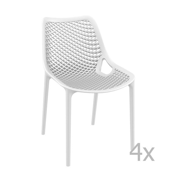 Grid Simple 4 db fehér kerti szék - Resol