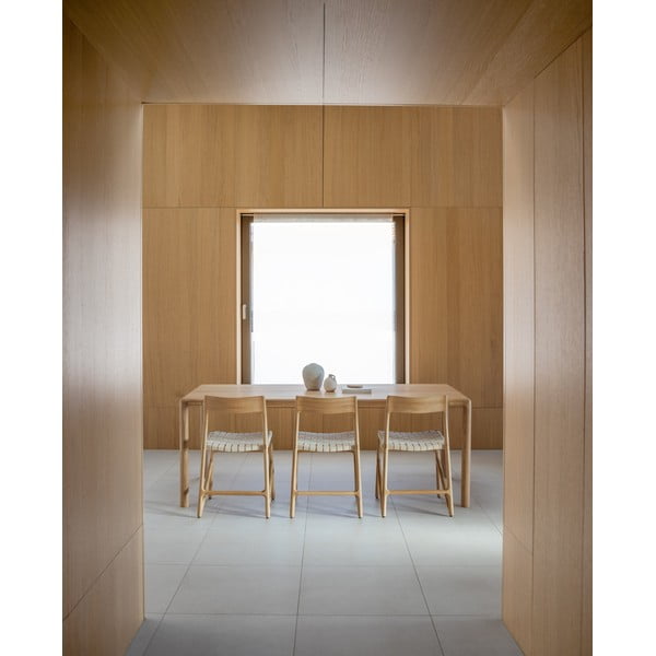 Fawn étkezőszék tömör tölgyfából, fehér ülőrésszel - Gazzda-image-4