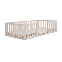 Világosszürke gyerekágy ágyráccsal 70x140 cm – Roba