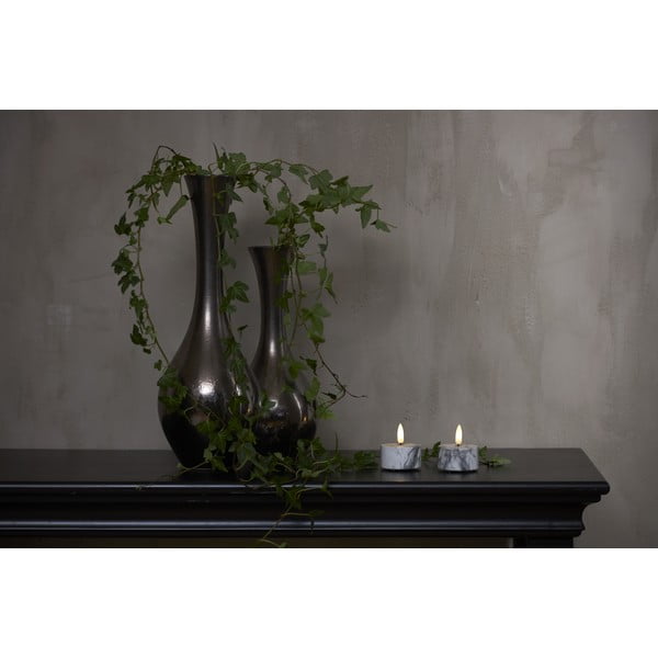LED gyertya szett 2 db-os (magasság 6 cm) Flamme Marble – Star Trading-image-3