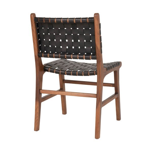 Fekete-barna teakfa étkezőszék szett 2 db-os Perugia – House Nordic-image-2