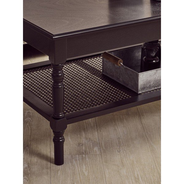 Fekete dohányzóasztal 60x120 cm Heritage – Premier Housewares-image-3