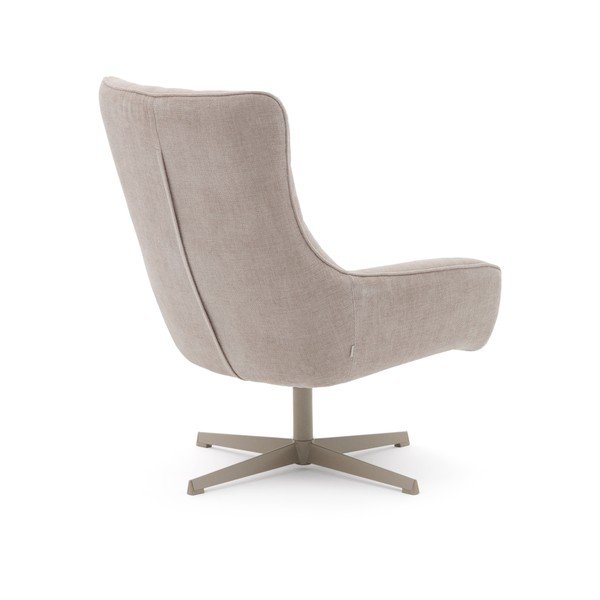 Bézs forgó zsenília fotel Teryl – Kave Home-image-3