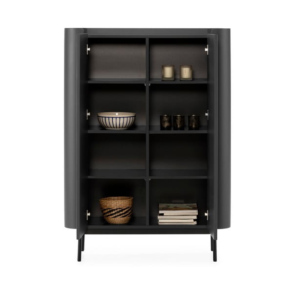 Fekete szekrény 100x140x40 cm Willa – MOME-image-3