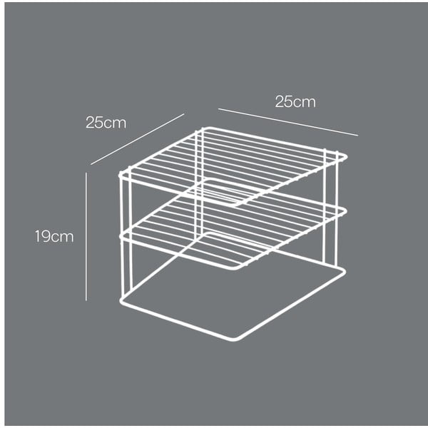 Ezüstszínű acél kiegészítő polc 25x25 cm Palio – Metaltex-image-4