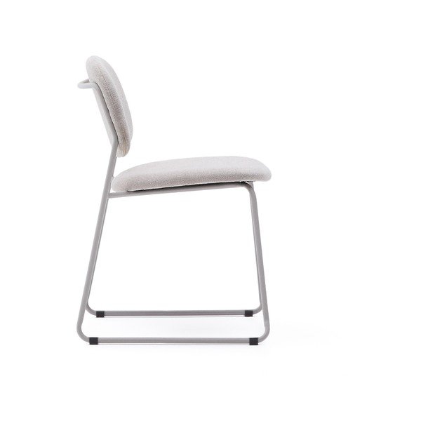 Bézs fém rakásolható étkezőszék Meli – Kave Home-image-3