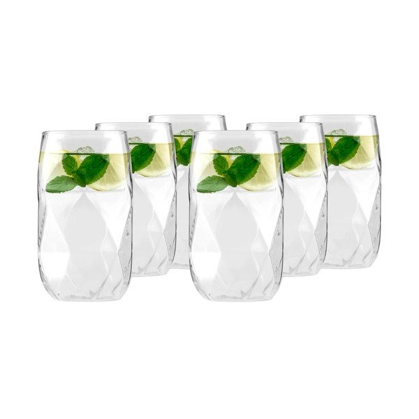 Boroszilikát üveg pohár szett 6 db-os 400 ml Geo – Vialli Design