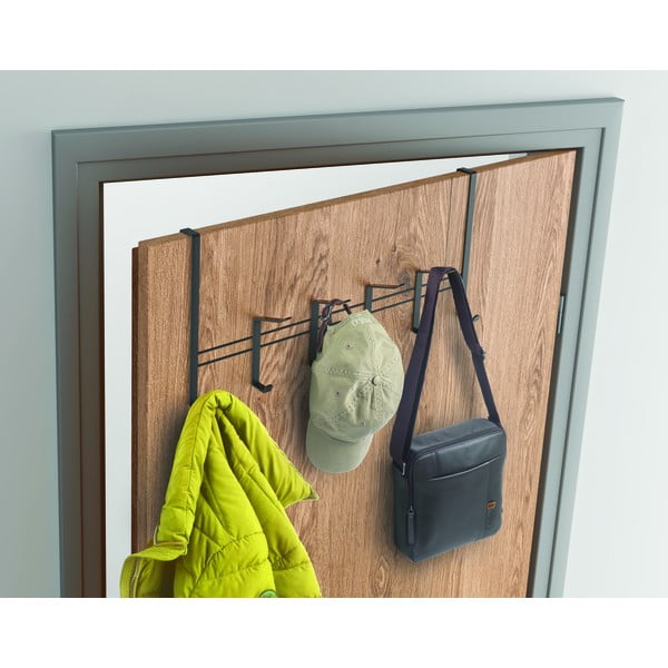 Fekete fém ajtófogas 45 cm Lava – Metaltex-image-1