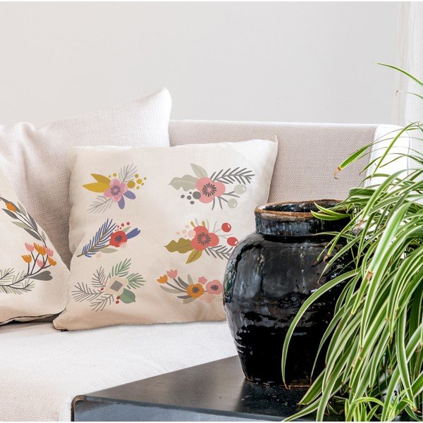 Little Bouquet pamut párna, 45 x 45 cm - Butter Kings-image-1