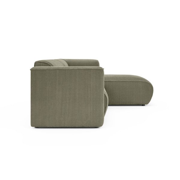 Zöld kordbársony sarokkanapé (jobb oldali-heverő résszel) Merid  – Ropez-image-3
