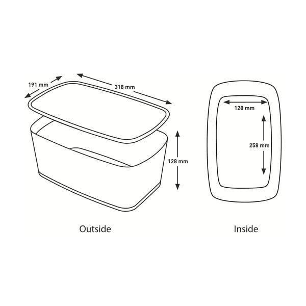 Office fehér fedeles tárolódoboz, térfogat 18 l - Leitz-image-4