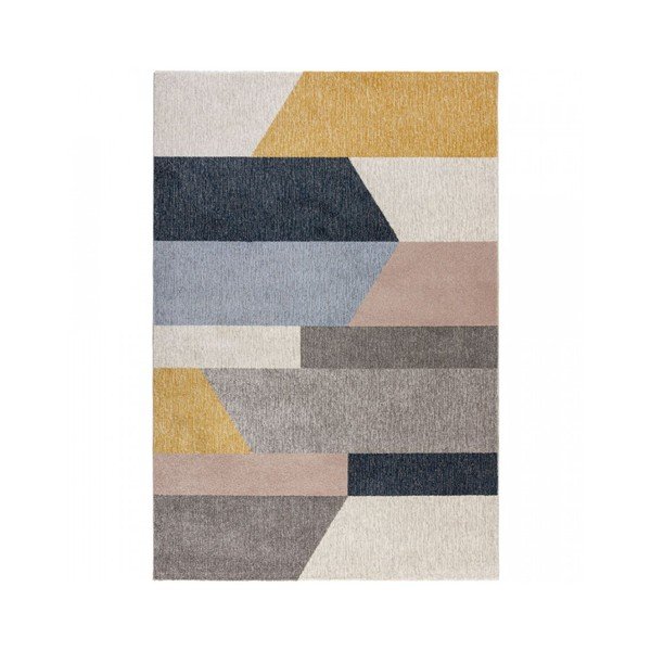 Barrio szürke-sárga szőnyeg, 120 x 170 cm - Flair Rugs