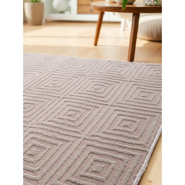 Bézs futószőnyeg 80x240 cm Perles Tourmaline – Elle Decoration-image-3