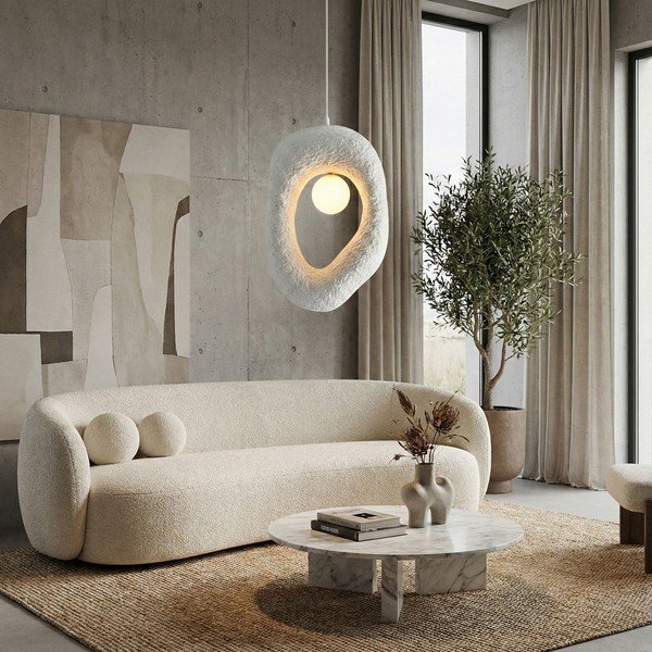 Fehér fém függőlámpa Lore – Opviq lights-image-4