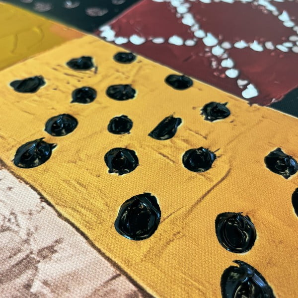 Kép kézzel festett részletekkel 70x100 cm Mae – Styler-image-3