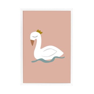 Mini Xander Swan fali plakát fehér keretben, 45 x 65 cm - Bloomingville
