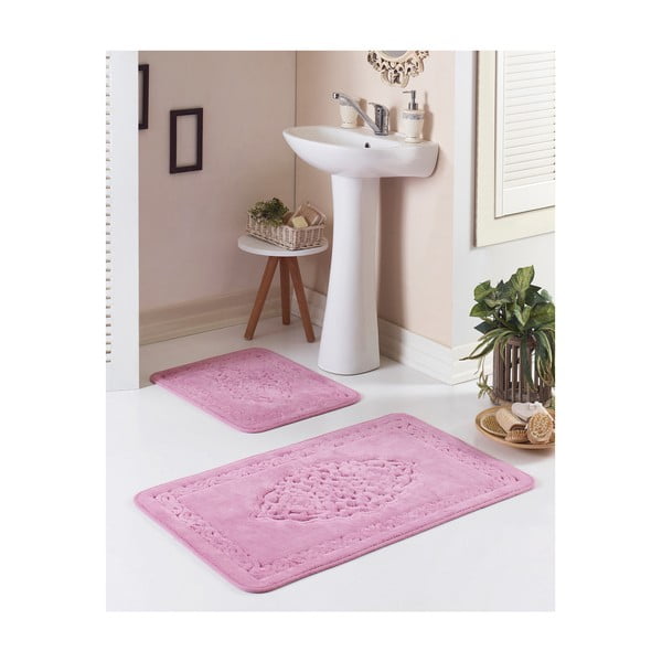 Osmanli 2 db-os rózsaszín fürdőszobai kilépő szett