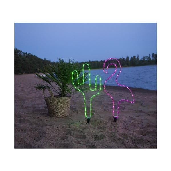 Tuby zöld kültéri kaktusz alakú LED lámpa, magasság 54 cm - Star Trading-image-3