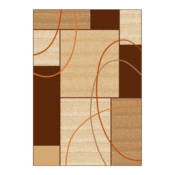 Delta Square barna szőnyeg, 160 x 230 cm - Universal