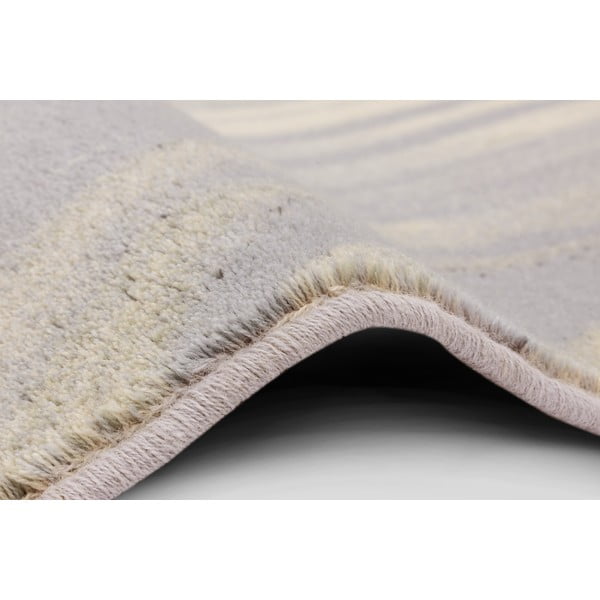 Szürke-krémszínű gyapjú szőnyeg 160x240 cm Plants – Agnella-image-2