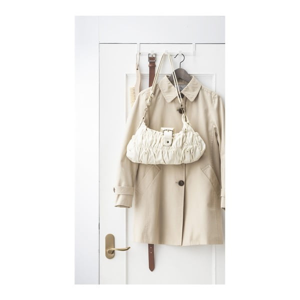 Fehér fém ajtófogas 30 cm Tower – YAMAZAKI-image-1