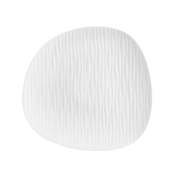 Ylang 6 db fehér porcelán tányér, 21,5 x 23 cm - Villa Altachiara