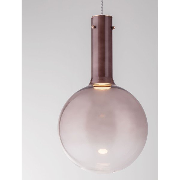 Barna üveg LED dimmelhető függőlámpa ø 25 cm Nostos – Nova Luce-image-2