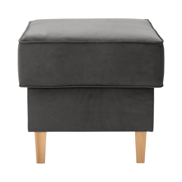 Lorris antracitszürke bársony füles fotel lábtartóval - Max Winzer-image-4