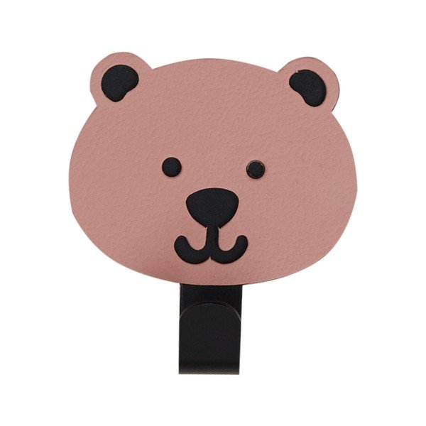 Rózsaszín öntapadós acél akasztó Bear Nupo – LIND DNA