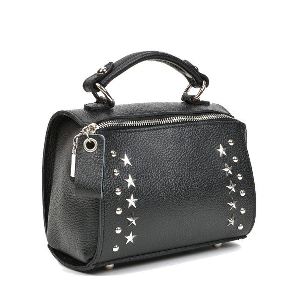 Chiara fekete bőr kézitáska - Mangotti Bags-image-2