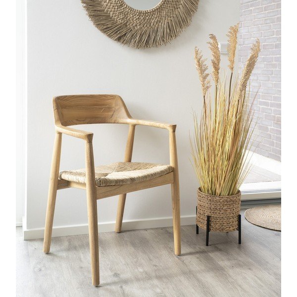 Natúr színű tömörfa karfás étkezőszék Getafe – House Nordic-image-1