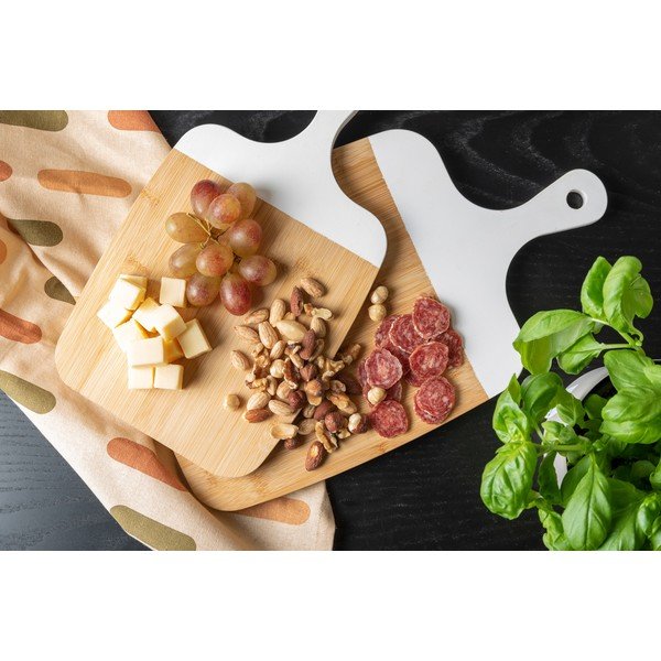 Gourmet 2 db-os bambusz vágódeszka szett fehér fogantyúval - PT LIVING-image-4