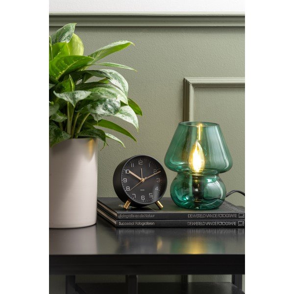 Glass sötétzöld üveg asztali lámpa, magasság 18 cm - Leitmotiv-image-1