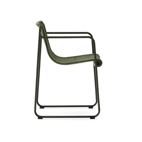 Zöld fém kerti szék Maurina – Kave Home-image-3