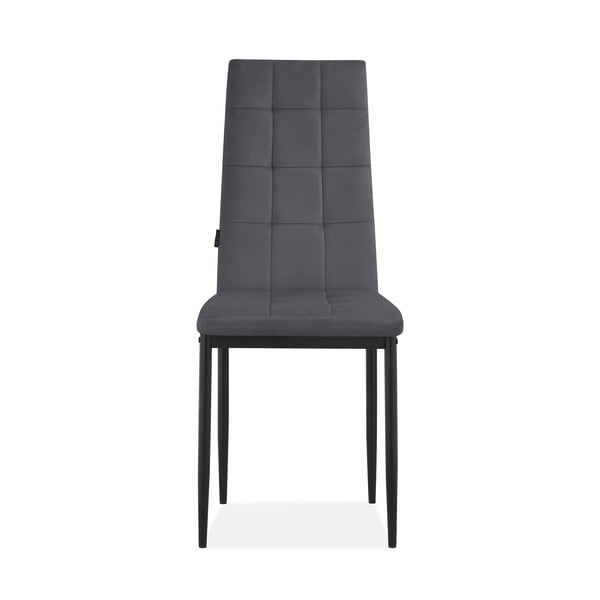 Antracitszürke bársony étkezőszék szett 2 db-os Becca – Støraa-image-2